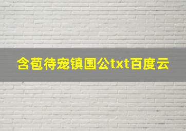 含苞待宠镇国公txt百度云