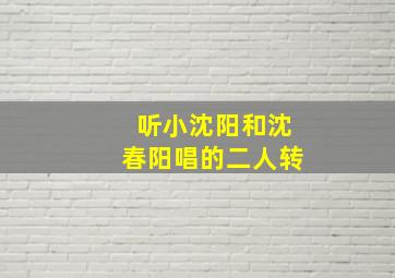 听小沈阳和沈春阳唱的二人转