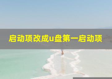 启动项改成u盘第一启动项