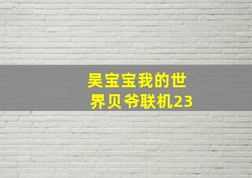 吴宝宝我的世界贝爷联机23