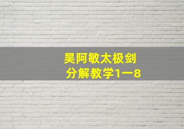 吴阿敏太极剑分解教学1一8