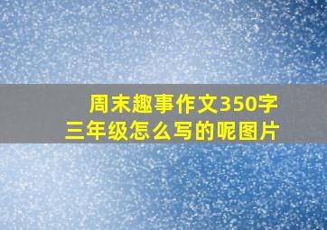 周末趣事作文350字三年级怎么写的呢图片