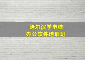 哈尔滨学电脑办公软件培训班