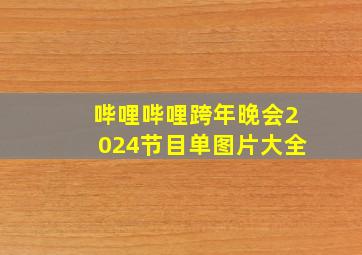 哔哩哔哩跨年晚会2024节目单图片大全