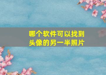 哪个软件可以找到头像的另一半照片