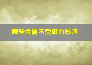 哪些金属不受磁力影响