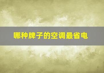 哪种牌子的空调最省电