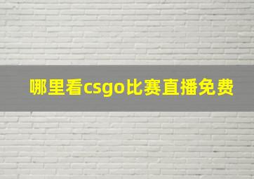 哪里看csgo比赛直播免费