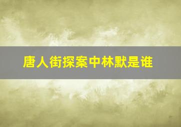 唐人街探案中林默是谁