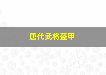 唐代武将盔甲