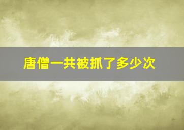 唐僧一共被抓了多少次