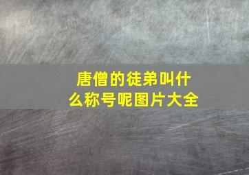 唐僧的徒弟叫什么称号呢图片大全