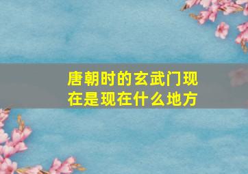 唐朝时的玄武门现在是现在什么地方