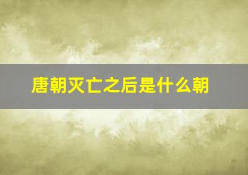 唐朝灭亡之后是什么朝