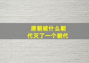 唐朝被什么朝代灭了一个朝代