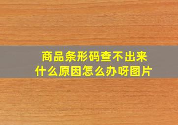 商品条形码查不出来什么原因怎么办呀图片