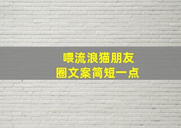 喂流浪猫朋友圈文案简短一点