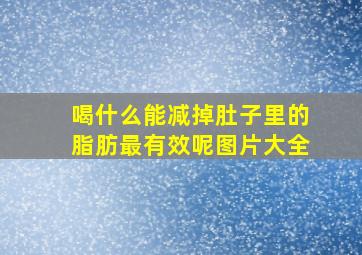 喝什么能减掉肚子里的脂肪最有效呢图片大全