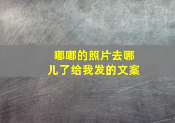 嘟嘟的照片去哪儿了给我发的文案