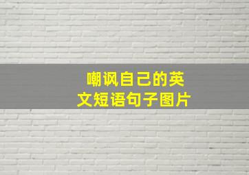 嘲讽自己的英文短语句子图片