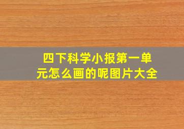 四下科学小报第一单元怎么画的呢图片大全