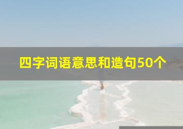 四字词语意思和造句50个