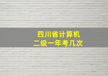 四川省计算机二级一年考几次