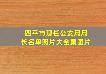 四平市现任公安局局长名单照片大全集图片