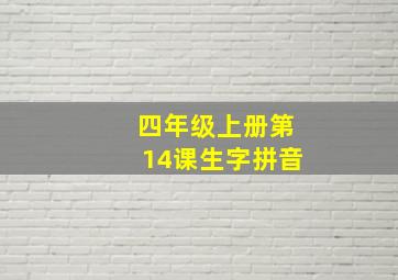 四年级上册第14课生字拼音