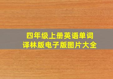 四年级上册英语单词译林版电子版图片大全