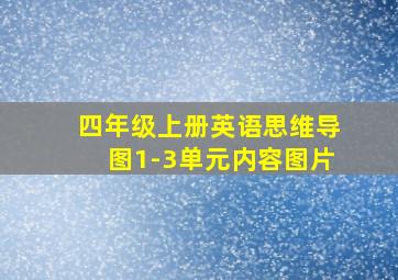 四年级上册英语思维导图1-3单元内容图片