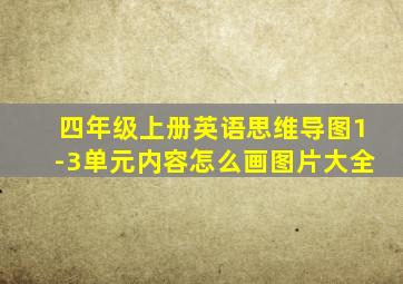 四年级上册英语思维导图1-3单元内容怎么画图片大全