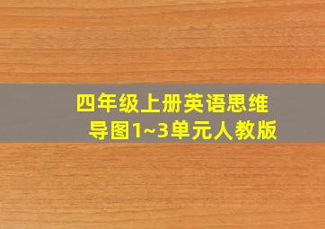 四年级上册英语思维导图1~3单元人教版