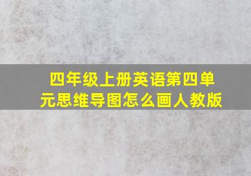 四年级上册英语第四单元思维导图怎么画人教版