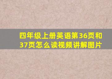 四年级上册英语第36页和37页怎么读视频讲解图片