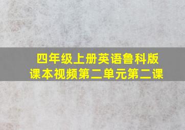 四年级上册英语鲁科版课本视频第二单元第二课