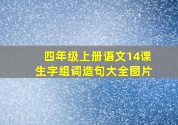 四年级上册语文14课生字组词造句大全图片