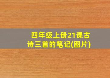 四年级上册21课古诗三首的笔记(图片)