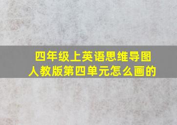 四年级上英语思维导图人教版第四单元怎么画的