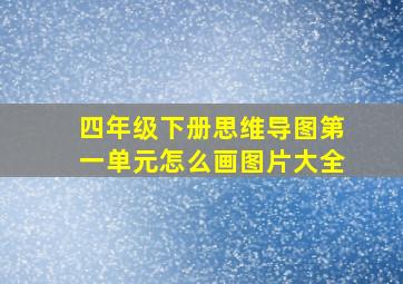 四年级下册思维导图第一单元怎么画图片大全