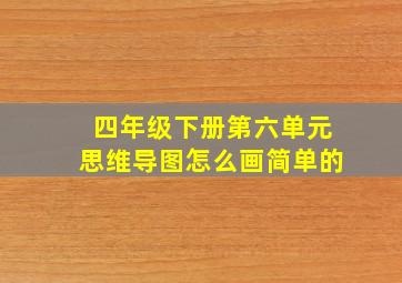 四年级下册第六单元思维导图怎么画简单的