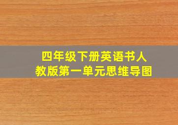 四年级下册英语书人教版第一单元思维导图