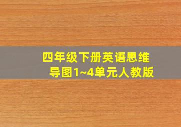 四年级下册英语思维导图1~4单元人教版