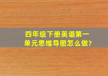 四年级下册英语第一单元思维导图怎么做?