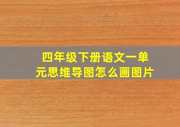 四年级下册语文一单元思维导图怎么画图片