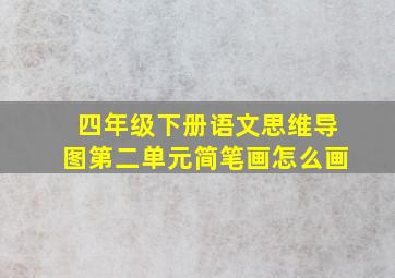 四年级下册语文思维导图第二单元简笔画怎么画