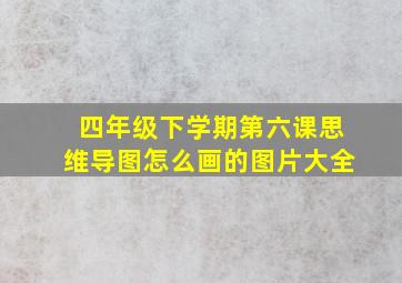 四年级下学期第六课思维导图怎么画的图片大全