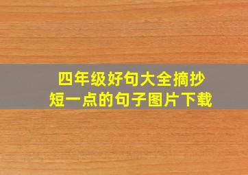 四年级好句大全摘抄短一点的句子图片下载