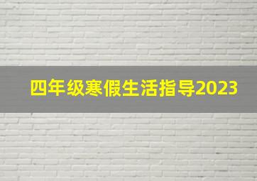 四年级寒假生活指导2023