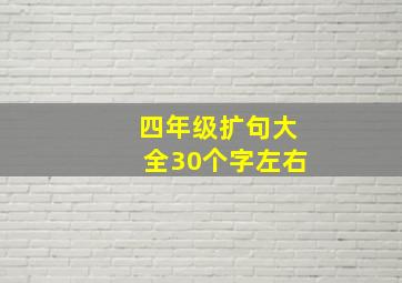 四年级扩句大全30个字左右